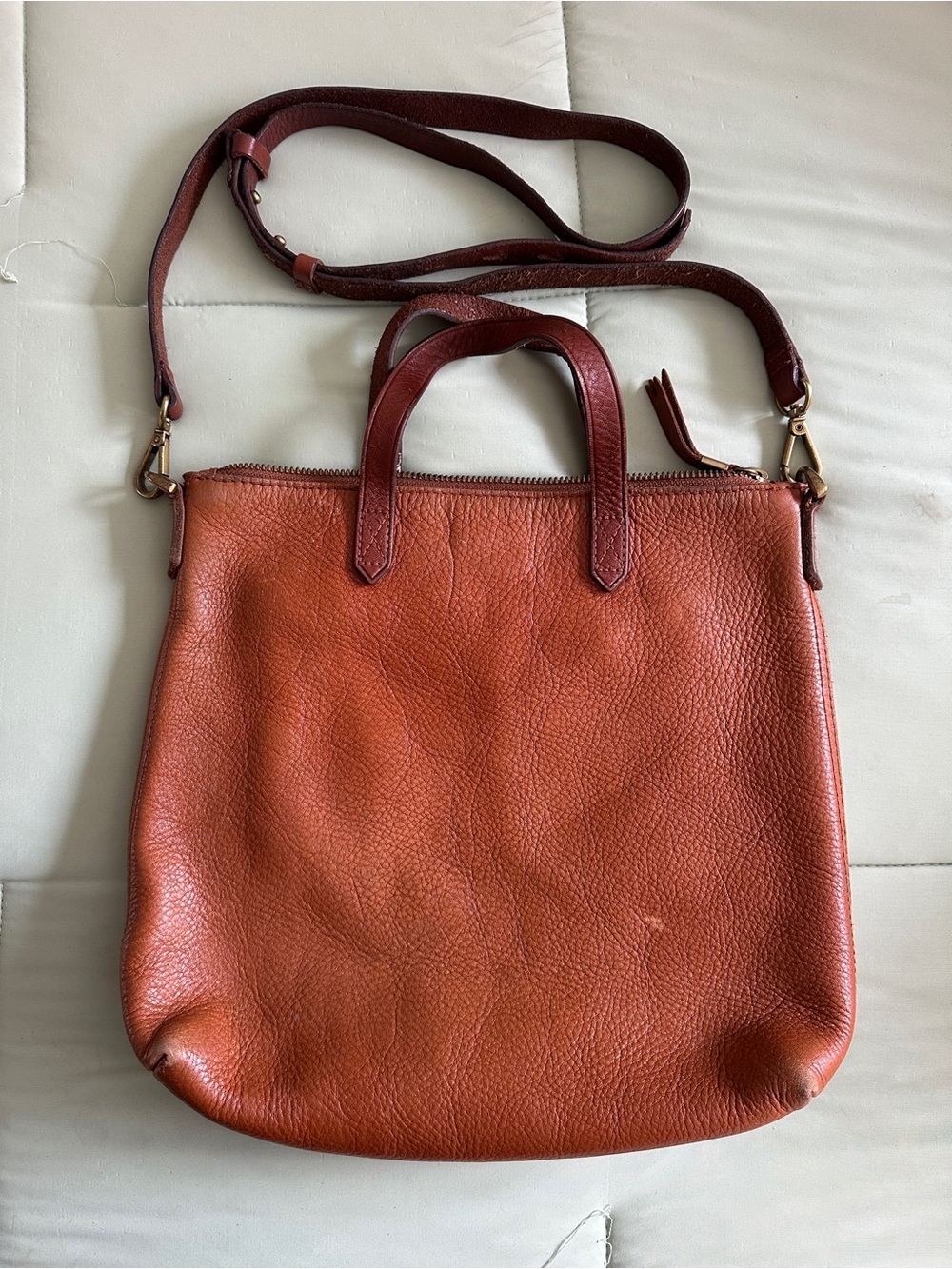 Madewell Leather Tote Crossbody Bag